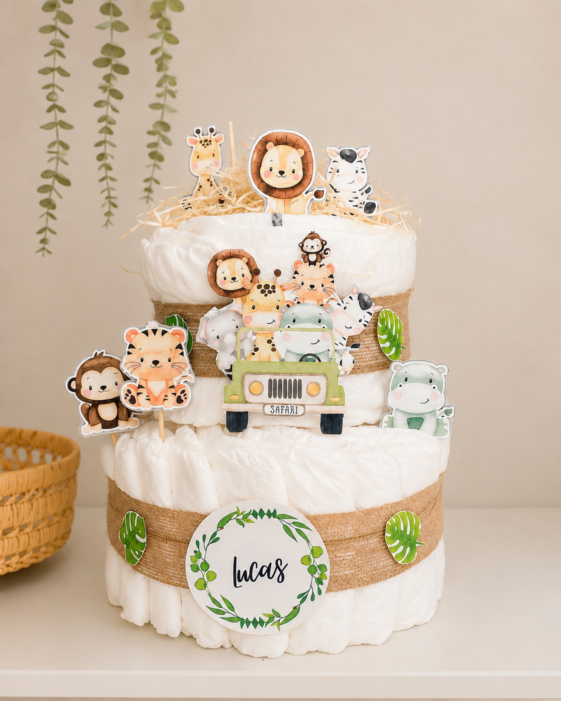 Tarta de pañales “Safari”